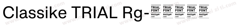Classike TRIAL Rg字体转换